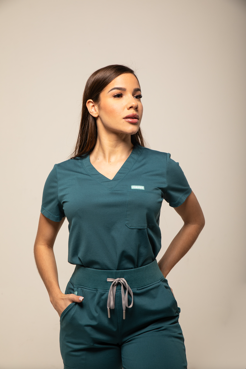 Chloe V Neck Scrub Top