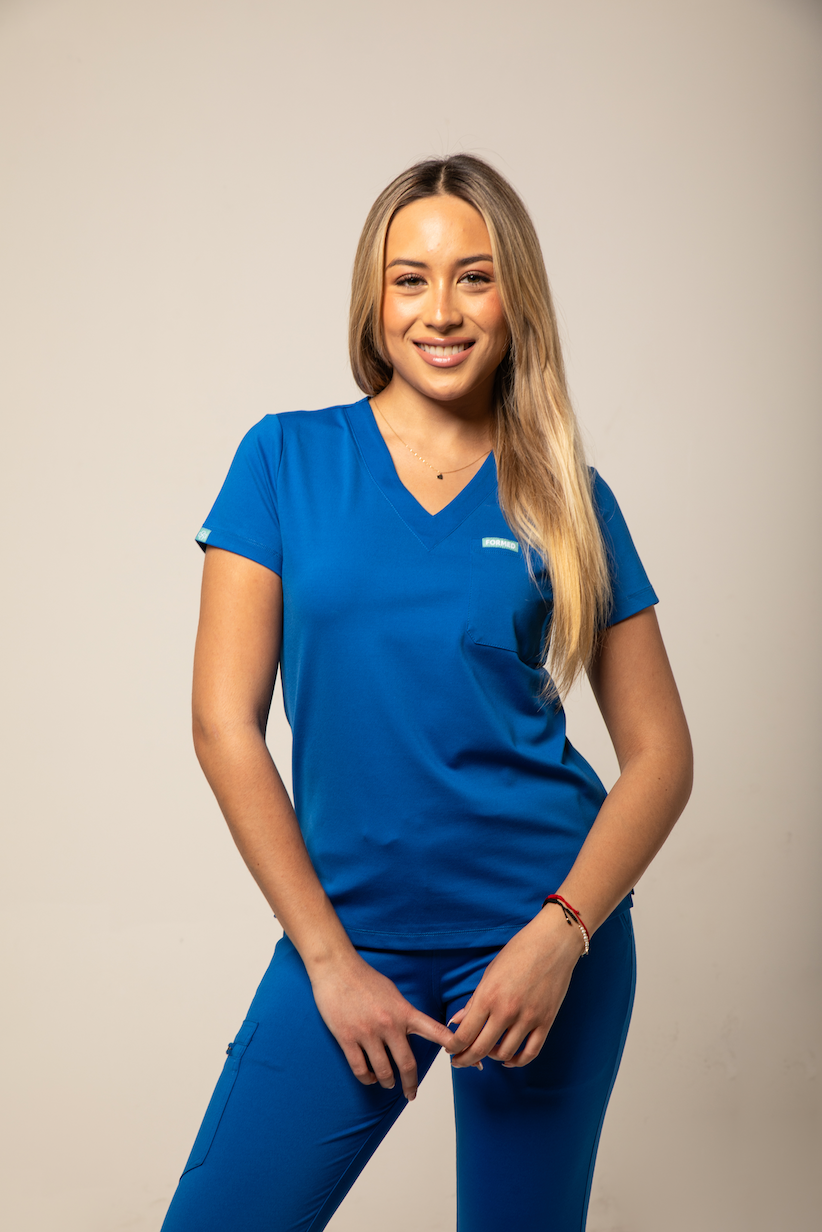 Chloe V Neck Scrub Top