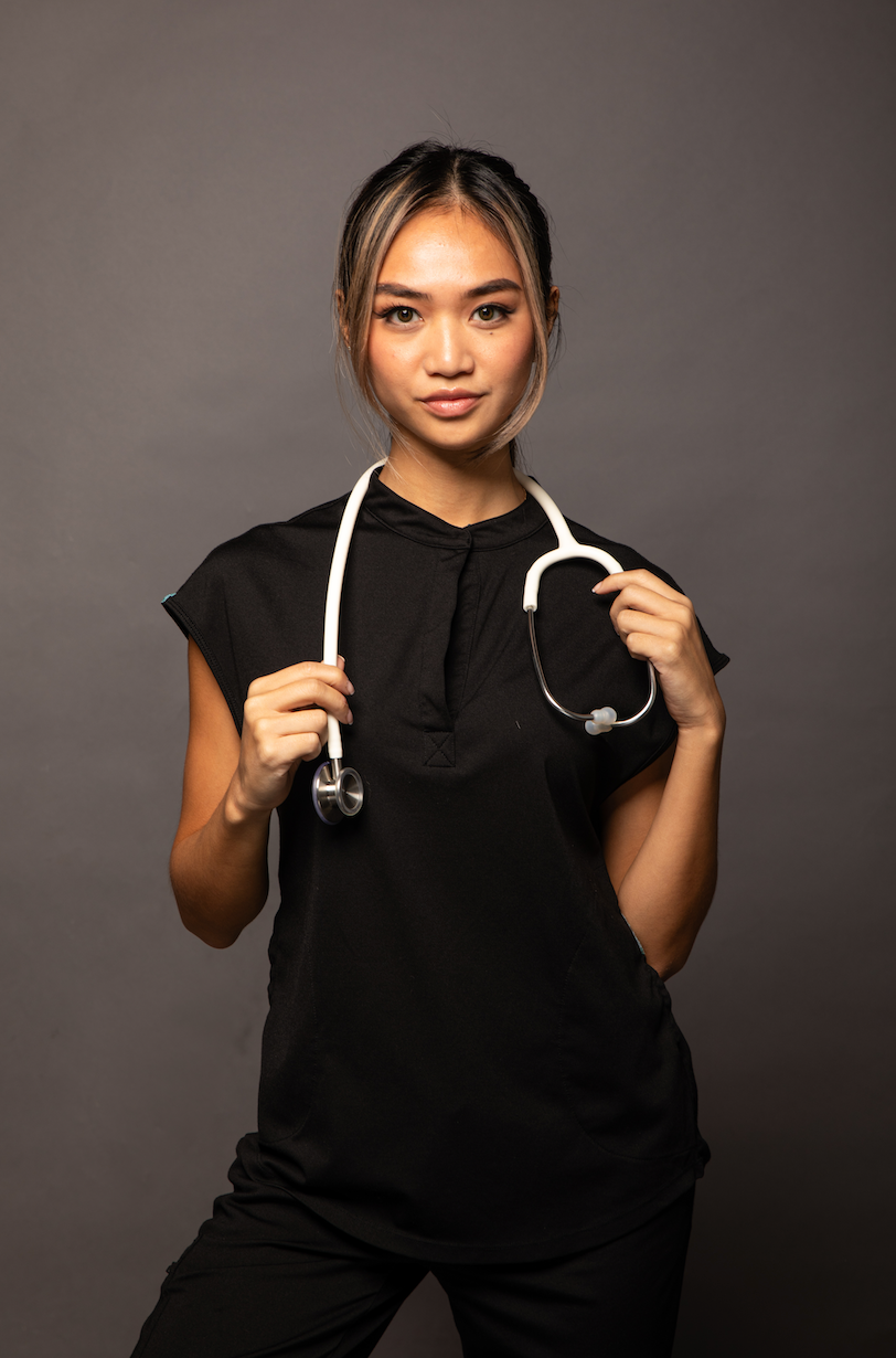 Formed Scrubs Ava Mandarin Scrubs Top