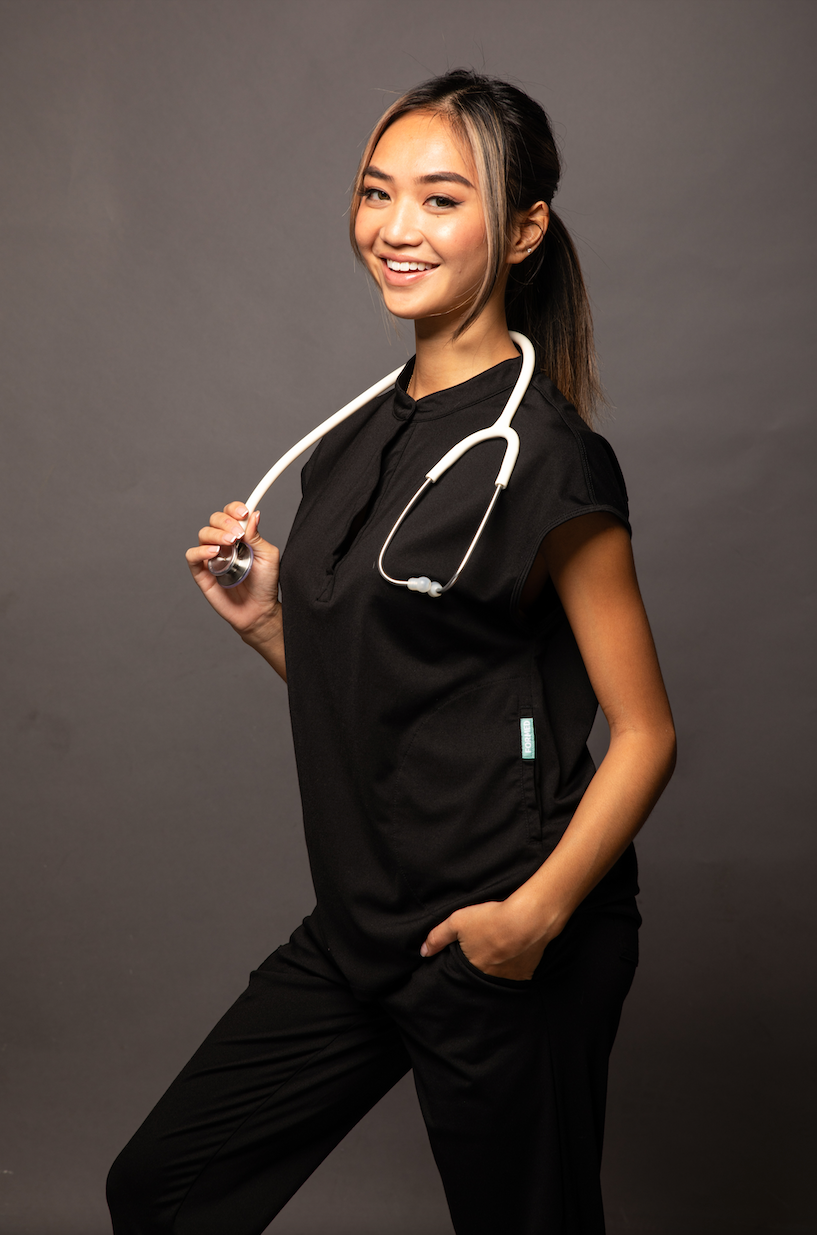 Formed Scrubs Ava Mandarin Scrubs Top